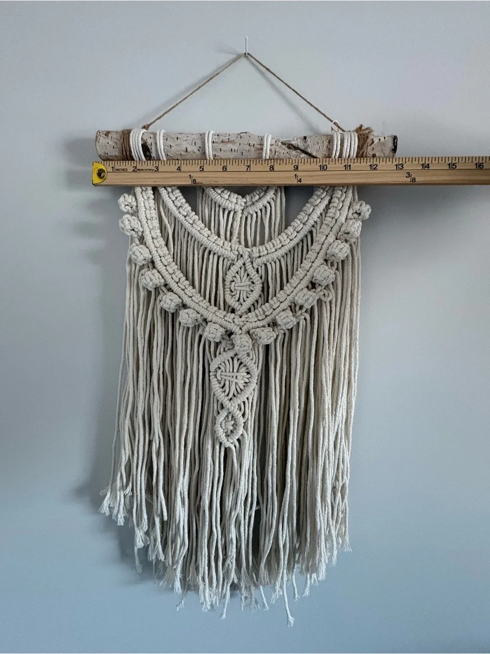 Handmade Cream Macramé Wall Hanging